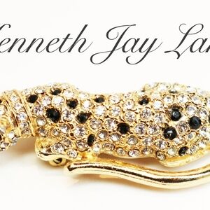 ⚜️ KENNETH JAY LANE GOLD LEOPARD FUR CLIP 🐆
